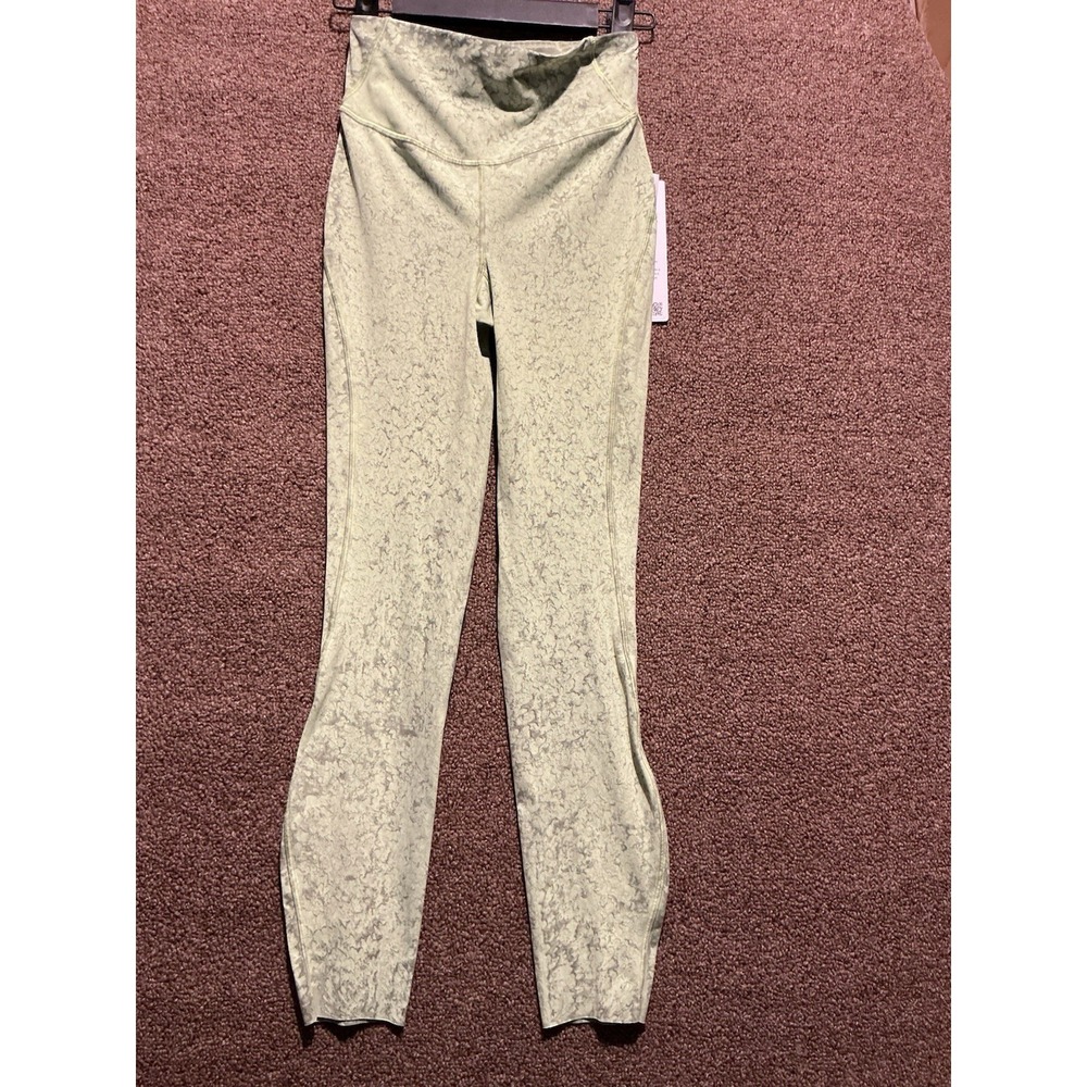 NWT Lululemon Base Pace HR Tight‎ 25 " Lime Green Tie Dye Size 2 Legging running